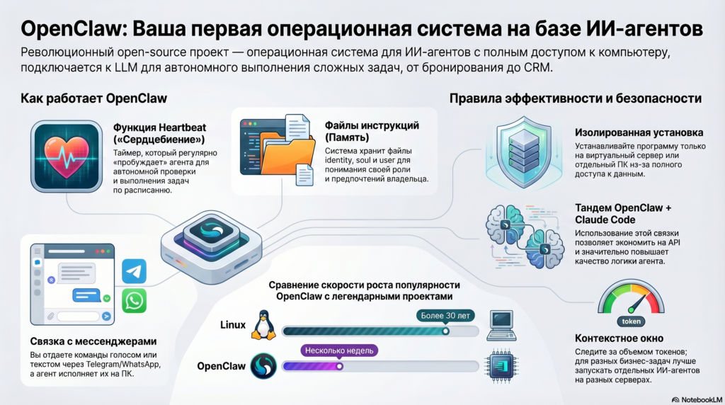 OpenClaw Проект OpenClaw получил широкую популярность в начале 2026 года благодаря возможности автоматизировать сложные рабочие процессы.